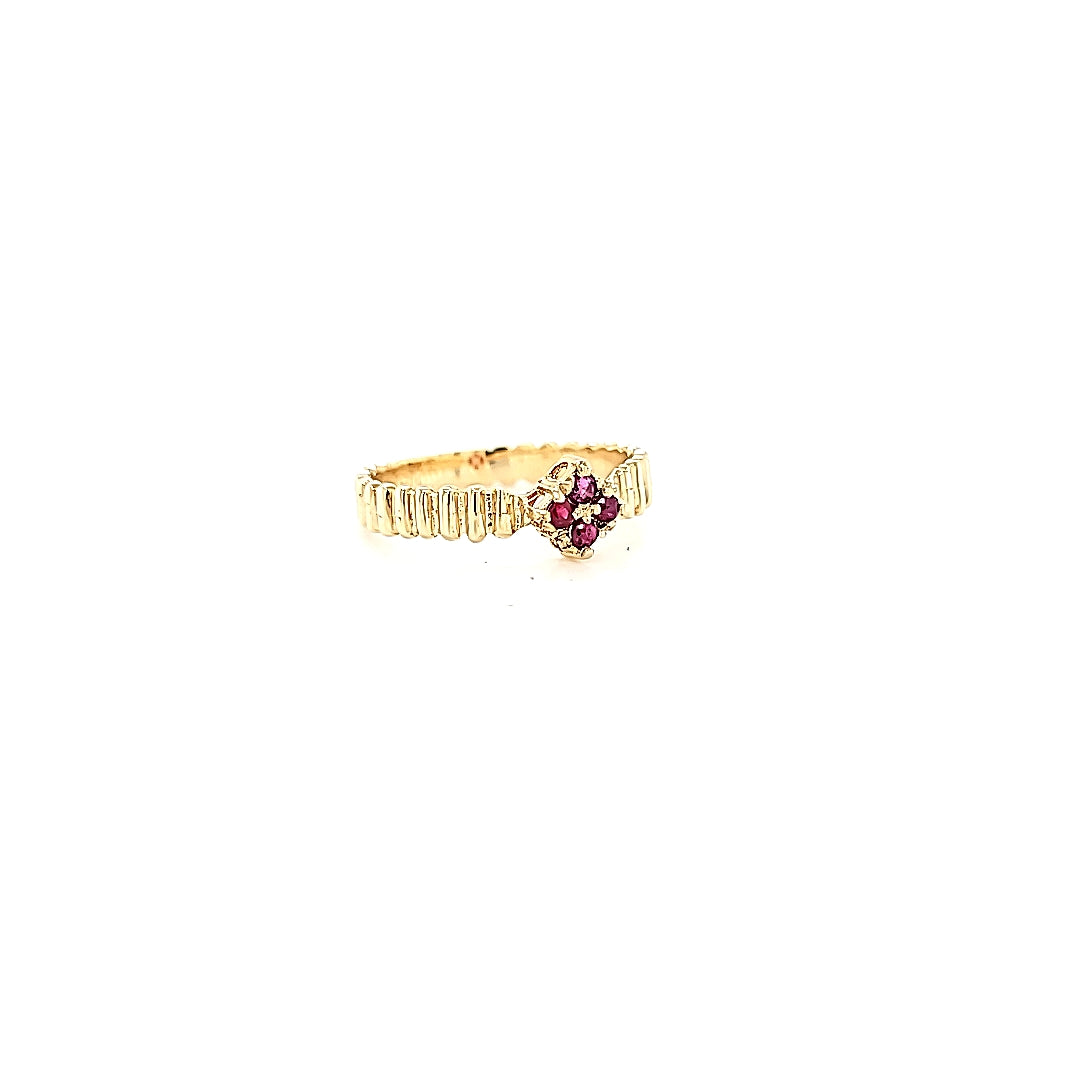 Modern Design Exceptional Vintage Ruby Ring in 14K Gold  Peter's Vaults