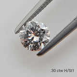 Round Brilliant Cut Solitaire Loose Diamond .30ctw Perfect for Engagement Ring or Pendant