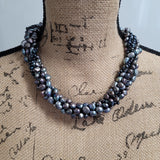 Scintilating Multi Layer Freshwater Black Pearl Strand Necklace  Peters Vault