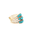 Scintillating One of a Kind Vintage Turquoise Multi-Ring Band in 18K  Peter's Vaults