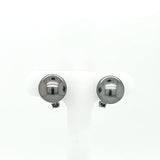 Shimmering Tahitian Pearl and Diamond Stud Earrings in 14K White Gold  Peter's Vault