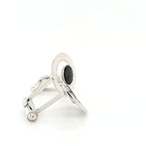 Splendid Vintage Hand-Crafted Sterling Silver Onyx Cufflinks in Mint Condition  Peter's Vaults 10