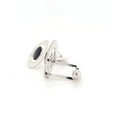 Splendid Vintage Hand-Crafted Sterling Silver Onyx Cufflinks in Mint Condition  Peter's Vaults 10