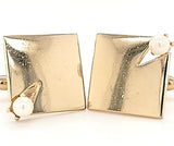 Splendid Vintage Handcrafted Gold Plated Faux Pearl Swank Cufflinks  Peter's Vaults