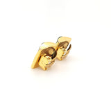 Vintage Damascene Hand-crafted Hummingbird Clip on Earrings - Gold Plated | Peter's Vaults