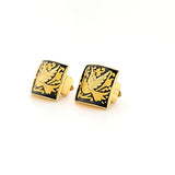 Vintage Damascene Hand-crafted Hummingbird Clip on Earrings - Gold Plated | Peter's Vaults