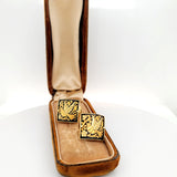 Vintage Damascene Hand-crafted Hummingbird Clip on Earrings - Gold Plated | Peter's Vaults