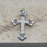 Vintage Hand-Crafted Cross Pendant in Sterling Silver