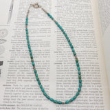 Vintage Oval Beaded Turquoise Necklace with Sterling Clasp - One of a Kind | Peter's Vaults