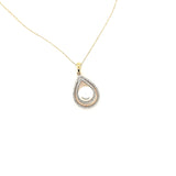 Whimsical Pearl and Double Row Diamond Necklace in 14K Yellow Gold  Peter's Vault