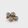 Splendid Vintage Gold Plated Cufflinks with Double Gray Faux Pearls | Peter's Vaults