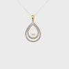 Whimsical Pearl and Double Row Diamond Necklace in 14K Yellow Gold  Peter's Vault