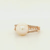 Whimsical Pearl and Diamond Ring in 10K Rose Gold - Peters Vault